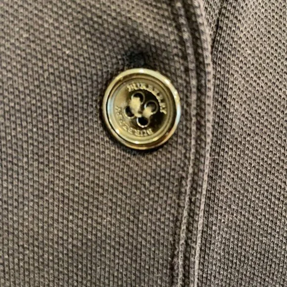 Burberry ruffle collar polo - Black knit five button - Size M - Picture 13 of 13